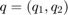 $q=(q_1,q_2)$