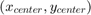 $(x_{center}, y_{center})$