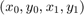 $(x_{0}, y_{0}, x_{1}, y_{1})$